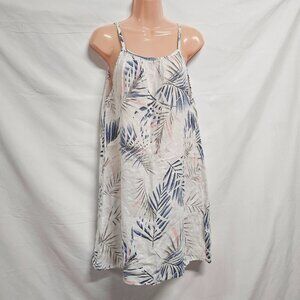 Lungo L'arno Tropical Sun Dress Women Size M White Linen